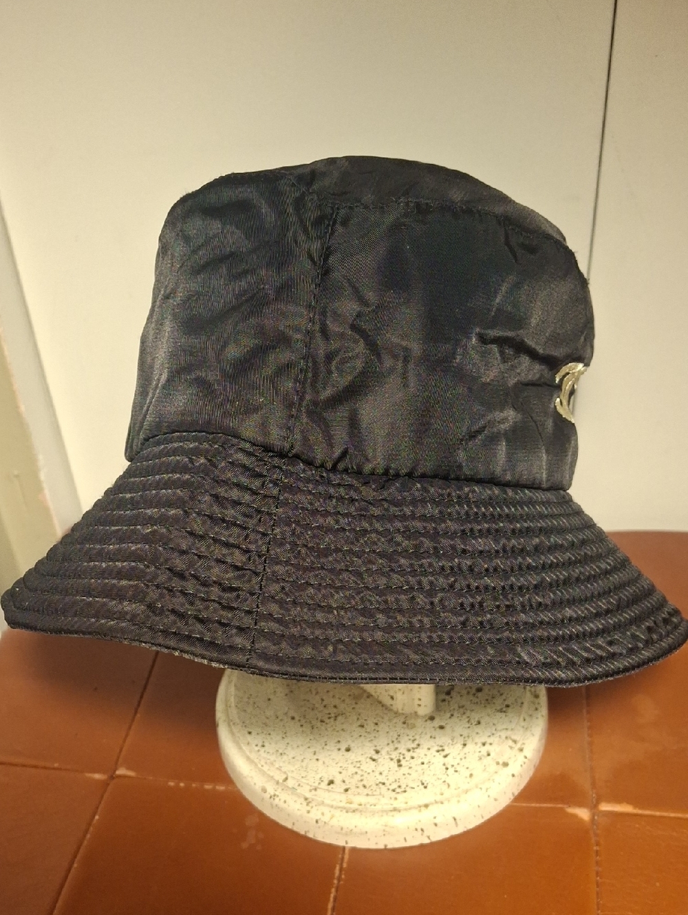 CHANEL Black Bucket Rain Hat - Picture 5 of 6